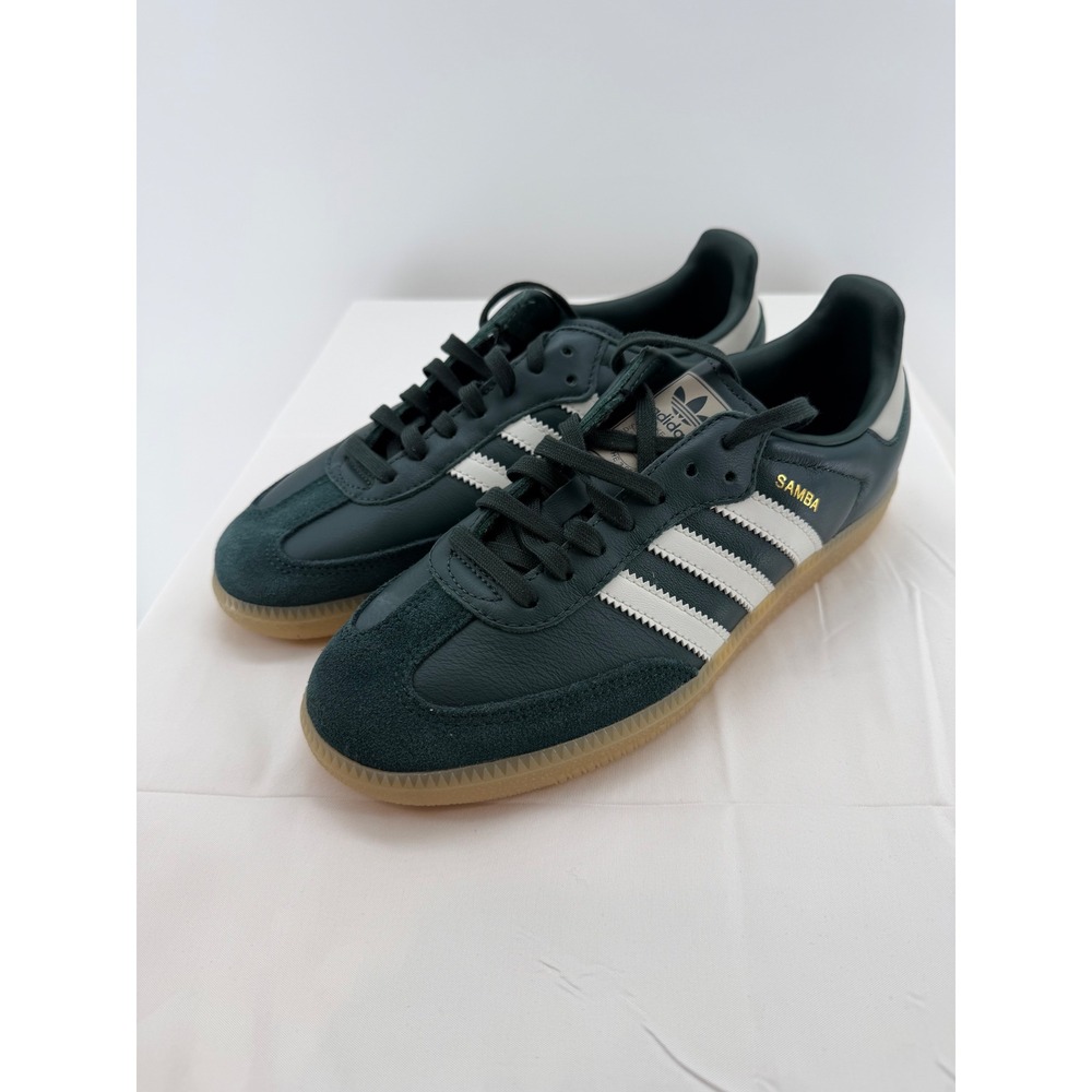 Adidas Samba OG Sneakers Women 6 Dark Green NWOT Retro Gum Sole